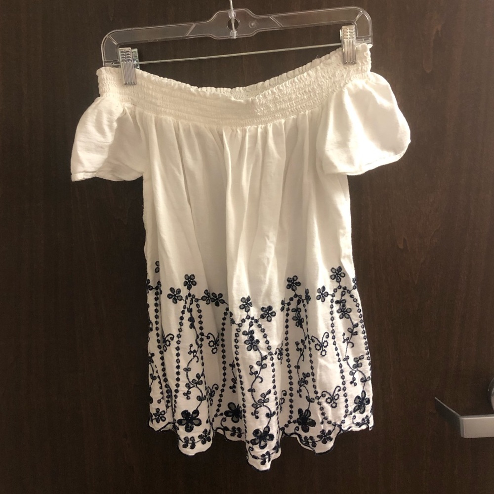 white off the shoulder top